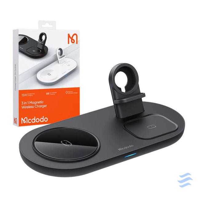 Wireless Charger Mcdodo CH 7061 3 in 1 15W (mobile/TWS/Apple watch) (black) Car chargers