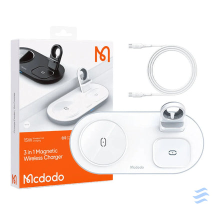 Wireless Charger Mcdodo CH 7062 3 in 1 15W (mobile/TWS/Apple watch) (white) Car chargers