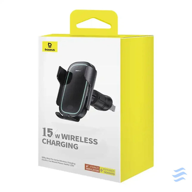 Wireless Charging Car Mount Baseus MilkyWay Pro 15W (black) Phone holders