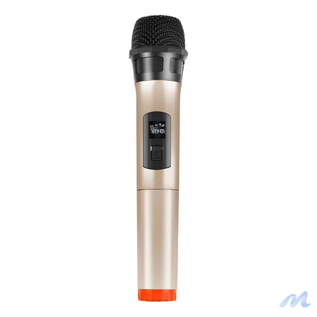 Wireless dynamic microphone UHF PULUZ PU628J 3.5mm (gold)
