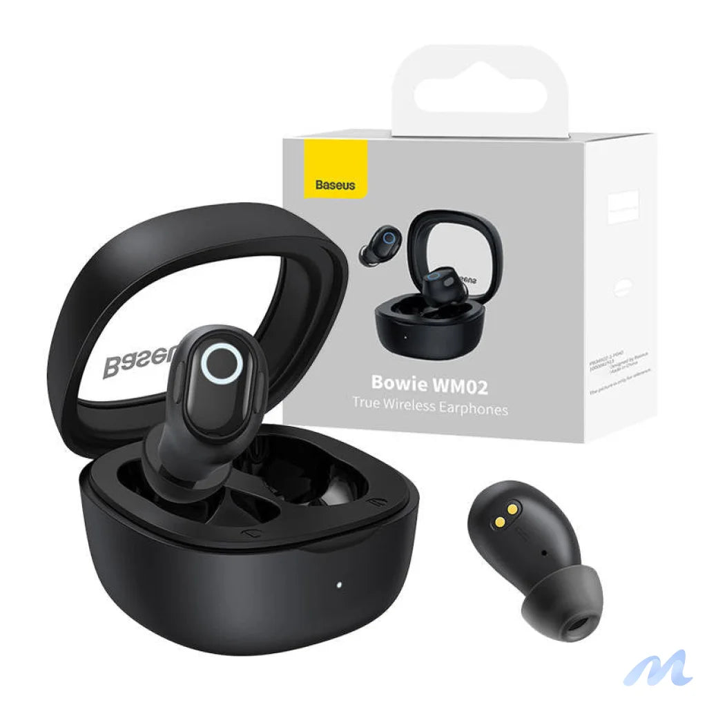 Wireless headphones Baseus Bowie WM02 TWS, Bluetooth 5.0 (black)