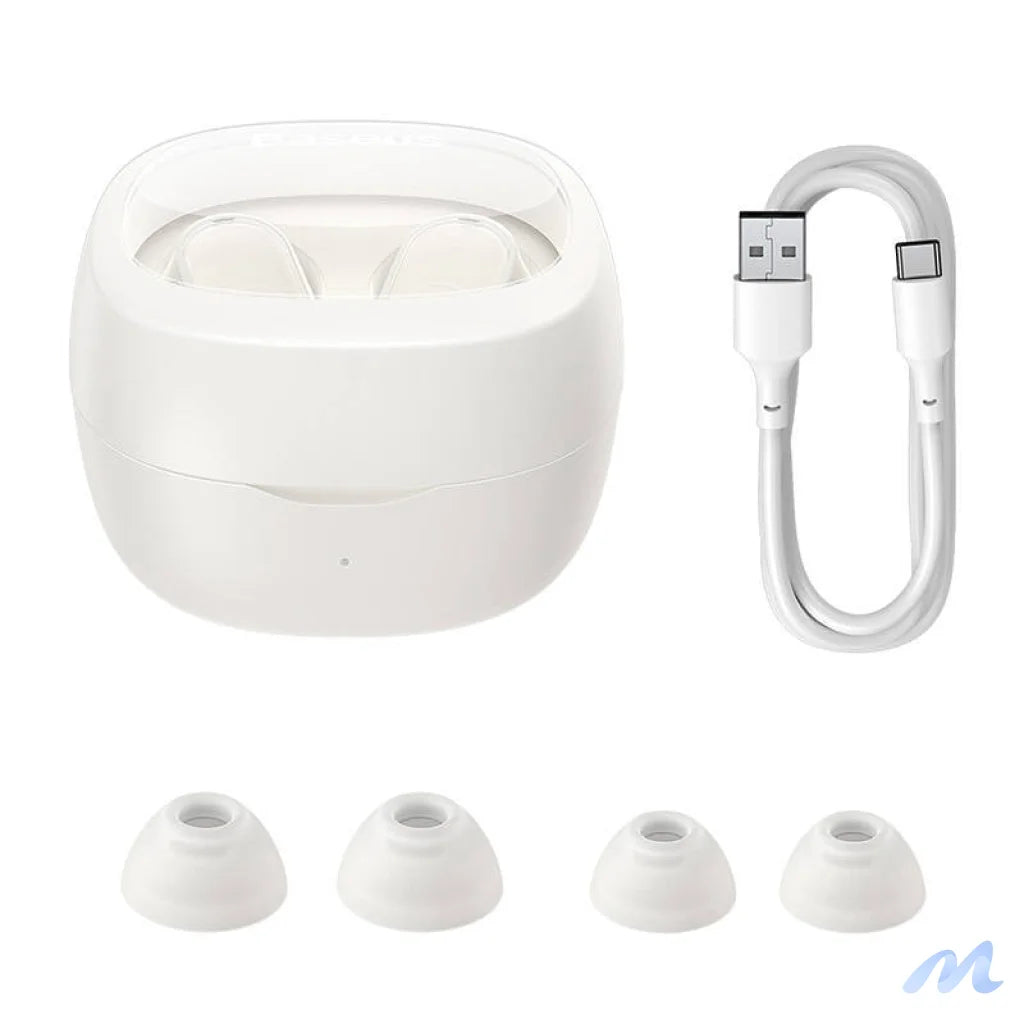 Wireless headphones Baseus Bowie WM02 TWS, Bluetooth 5.0 (white)