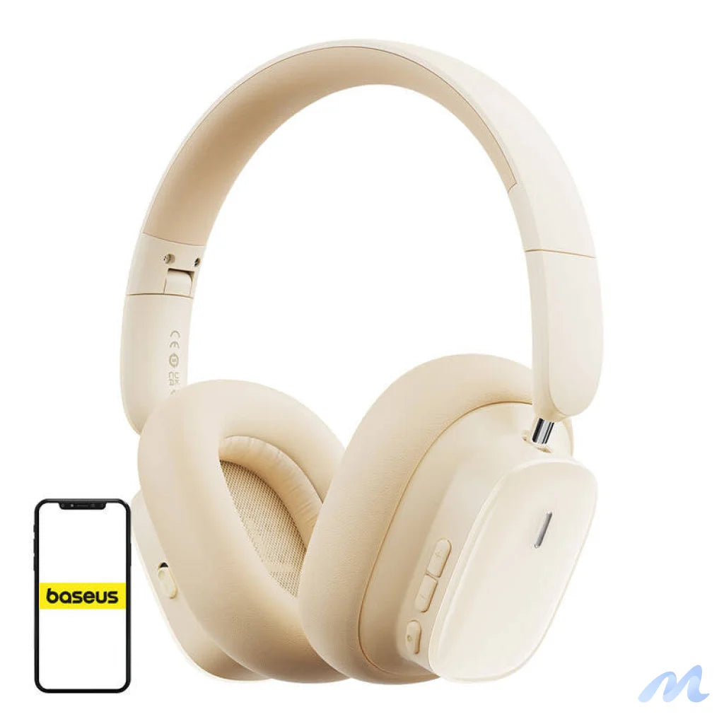 Wireless Headphones with Noise-Cancellation Baseus Bowie H1i (White)