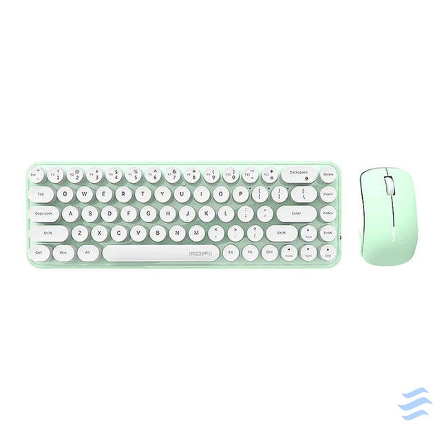Wireless keyboard + mouse set MOFII Bean 2.4G (White Green) Sets