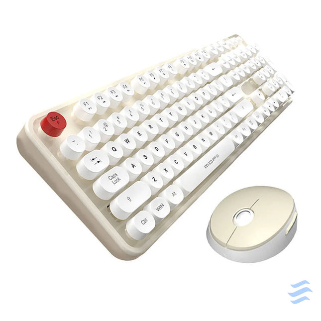 Wireless keyboard + mouse set MOFII Sweet 2.4G (White Beige Sets