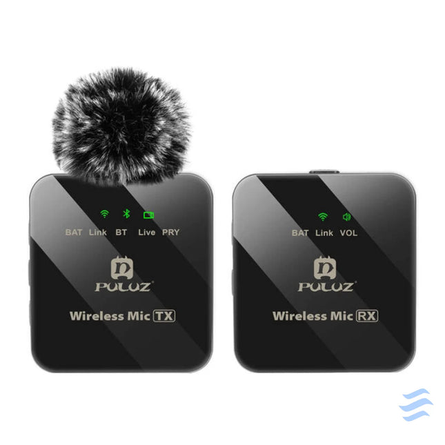 Wireless Lavalier Microphone PULUZ 1 TX + 1 RX Lavalier