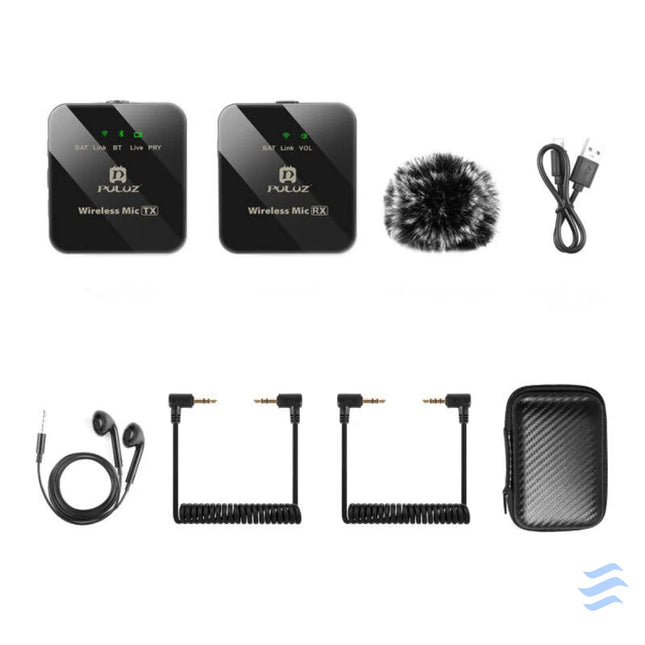 Wireless Lavalier Microphone PULUZ 1 TX + 1 RX Lavalier
