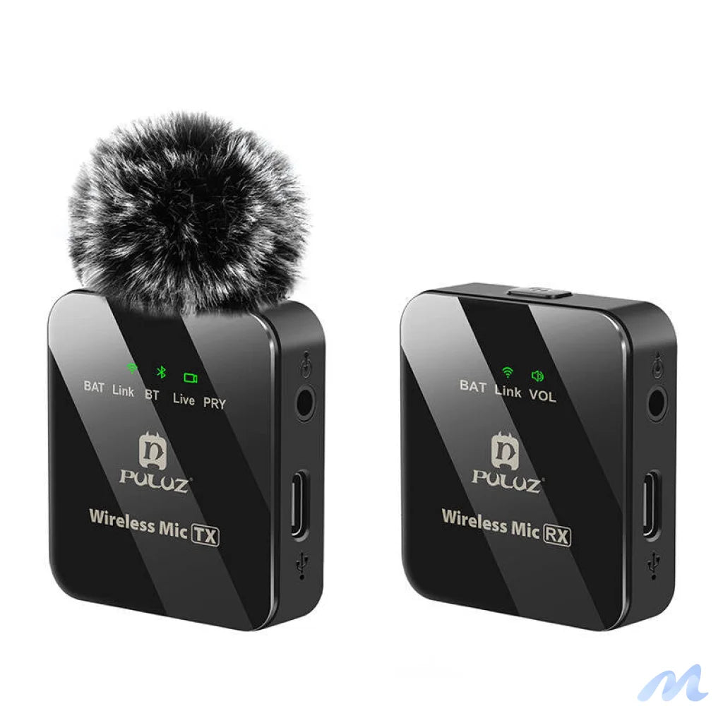 Wireless Lavalier Microphone PULUZ 1 TX + 1 RX