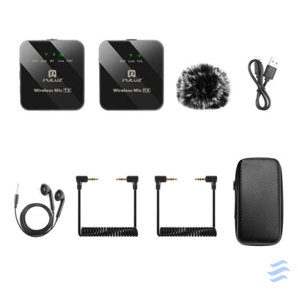 Wireless Lavalier Microphone PULUZ 2 TX + 1 RX Lavalier