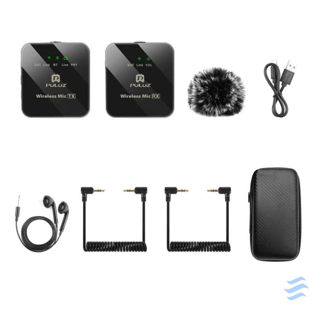 Wireless Lavalier Microphone PULUZ 2 TX + 1 RX Lavalier