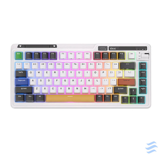 Wireless mechanical keyboard Royal Kludge KZZI K75 pro RGB Eternity Switch (black and white) Wireless