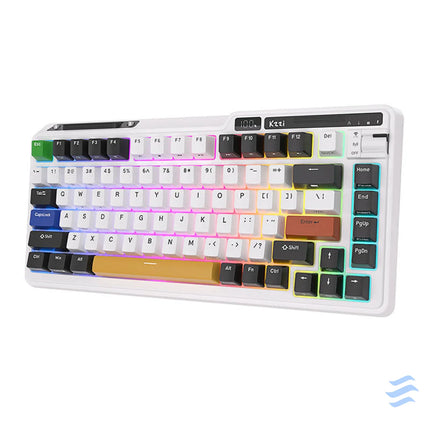 Wireless mechanical keyboard Royal Kludge KZZI K75 pro RGB Eternity Switch (black and white) Wireless