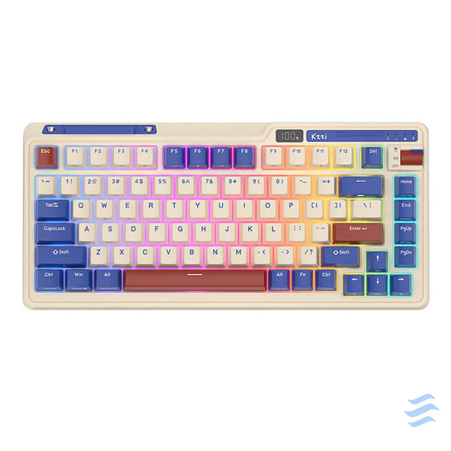 Wireless mechanical keyboard Royal Kludge KZZI K75 pro RGB Moment Switch (retro blue) Wireless