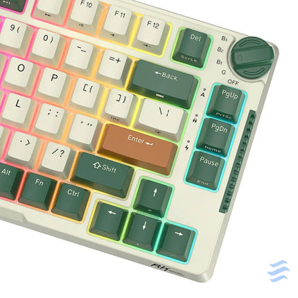 Wireless mechanical keyboard Royal Kludge RKH81 RGB Sky cyan switch (green) Wireless