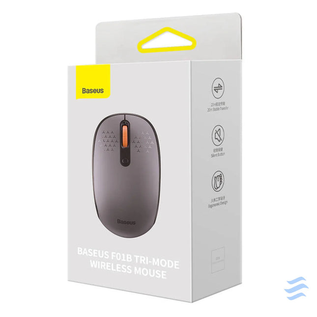 Wireless mouse Baseus F01B Tri mode 2.4G BT 5.0 1600 DPI (frosted grey) Wireless