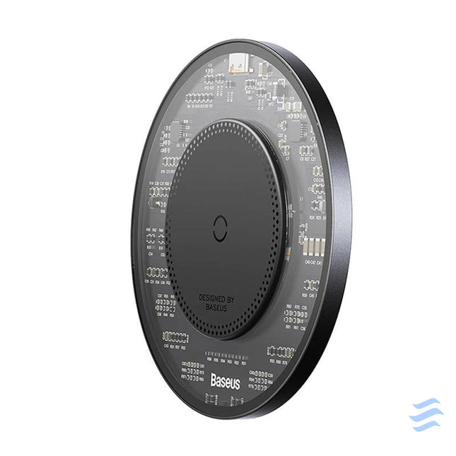 Wireless Qi inductive charger Baseus Simple 2 15W with USB C to USB C cable (black) Wireless chargers