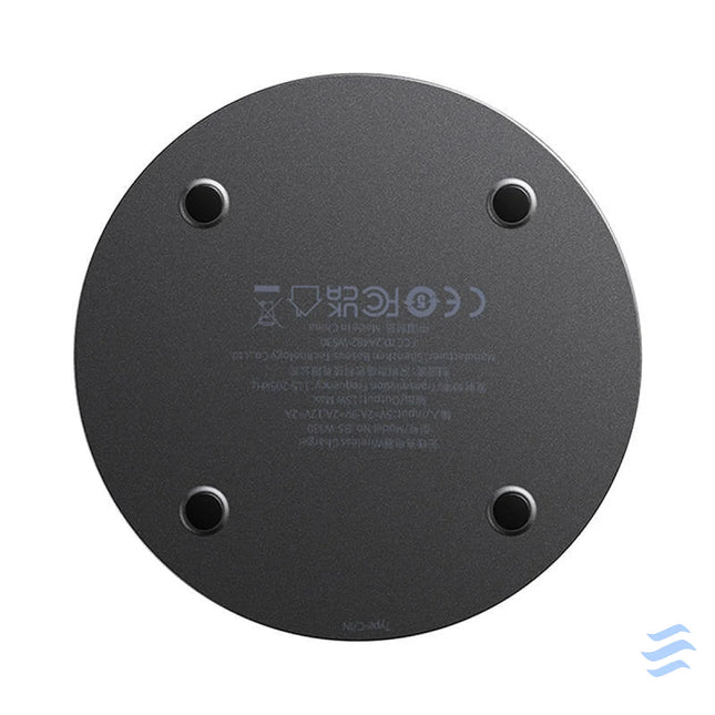 Wireless Qi inductive charger Baseus Simple 2 15W with USB C to USB C cable (black) Wireless chargers
