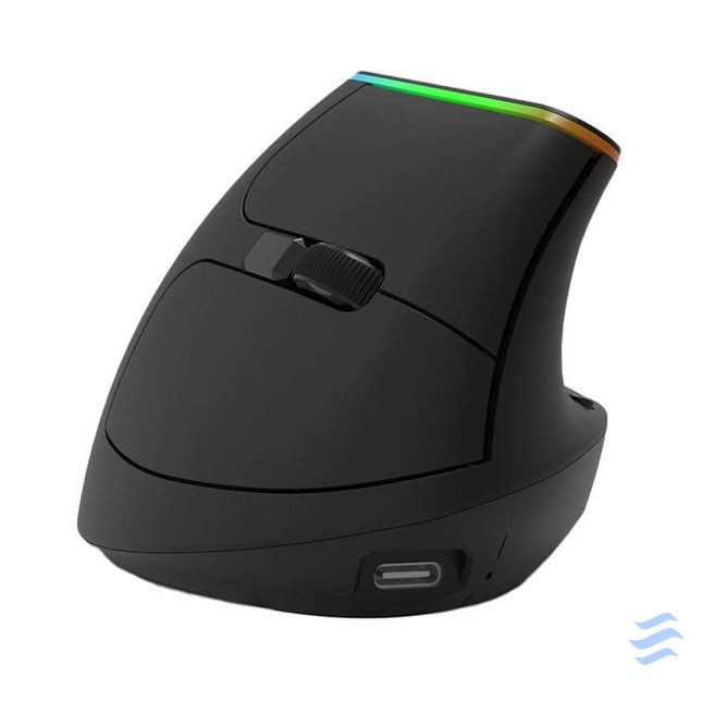 Wireless Vertical Mouse Delux M618DB BT4.0 + 2.4Ghz 4000DPI RGB Vertical mice