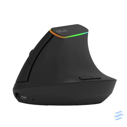 Wireless Vertical Mouse Delux M618DB BT4.0 + 2.4Ghz 4000DPI RGB Vertical mice