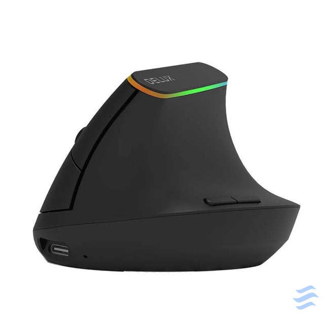 Wireless Vertical Mouse Delux M618DB BT4.0 + 2.4Ghz 4000DPI RGB Vertical mice