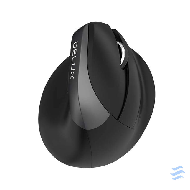 Wireless Vertical Mouse Delux M618Mini BT + 2.4G RGB 4000DPI (Iron Gray) Vertical mice
