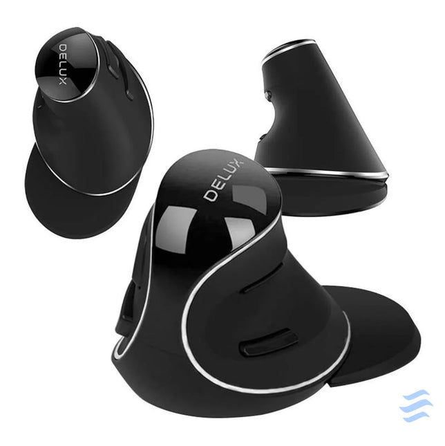 Wireless Vertical Mouse Delux M618PD BT + 2.4G 4200DPI Vertical mice