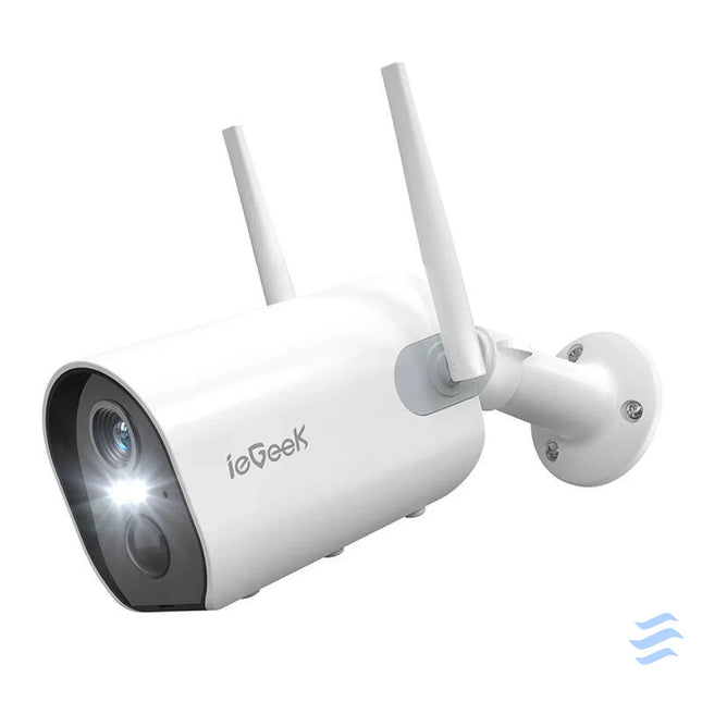 Wireless WiFi outdoor camera ieGeek ZS GX2S white 5200mAh IP cameras