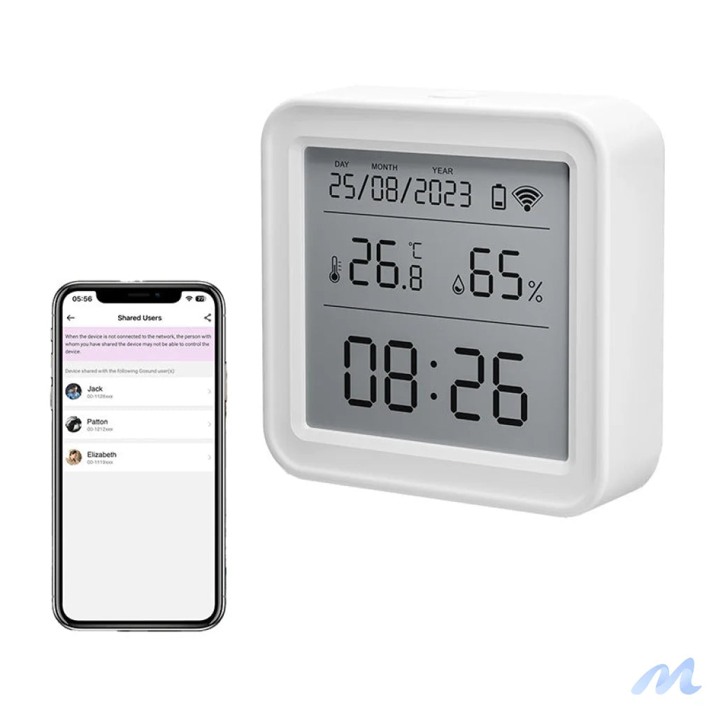 Zigbee Gosund ST17 LCD smart temperature and humidity sensor Tuya
