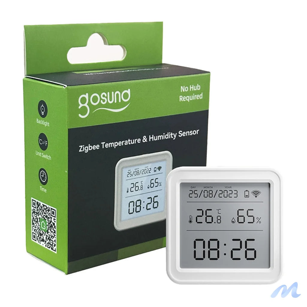 Zigbee Gosund ST17 LCD smart temperature and humidity sensor Tuya