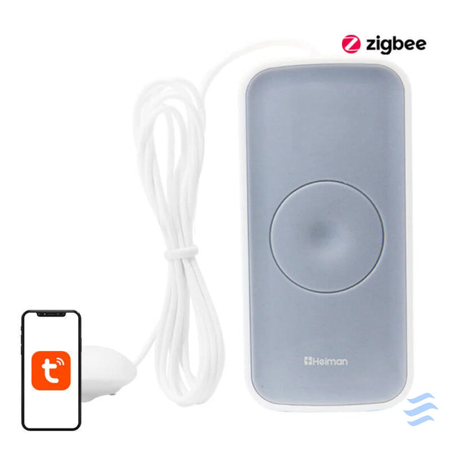 Zigbee Heiman HS1WL E smart flood sensor Tuya Sensors
